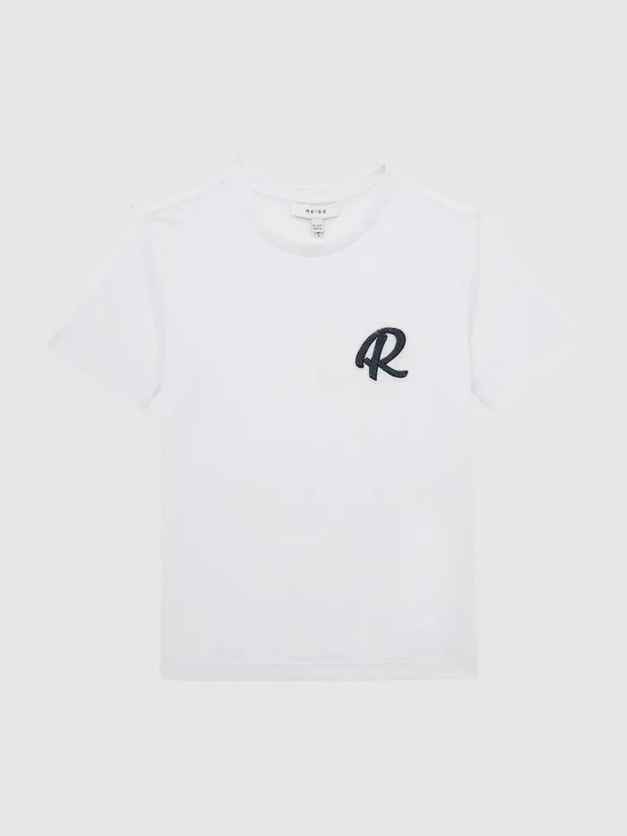 Children Reiss TShirts Jude Cotton Crew Neck TShirt White