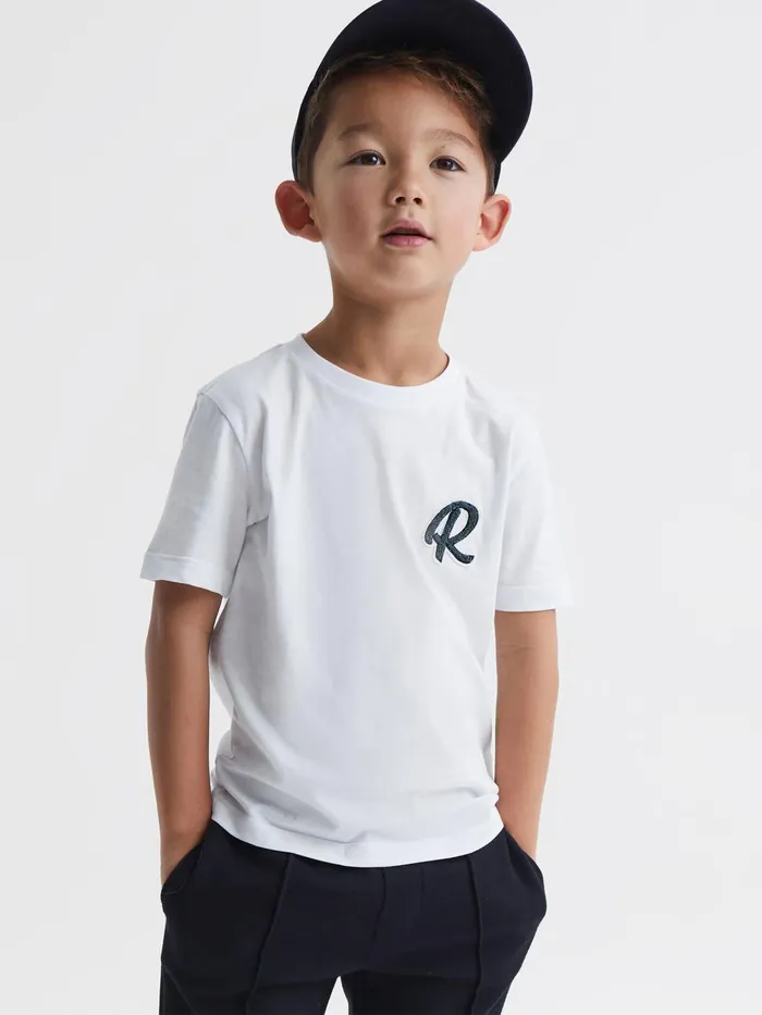 Children Reiss TShirts Jude Cotton Crew Neck TShirt White
