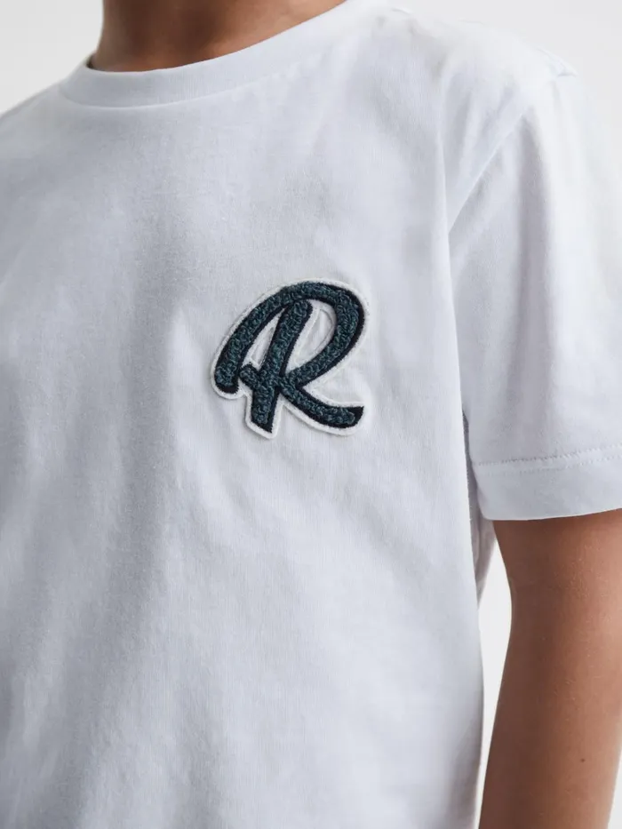 Children Reiss TShirts Jude Cotton Crew Neck TShirt White