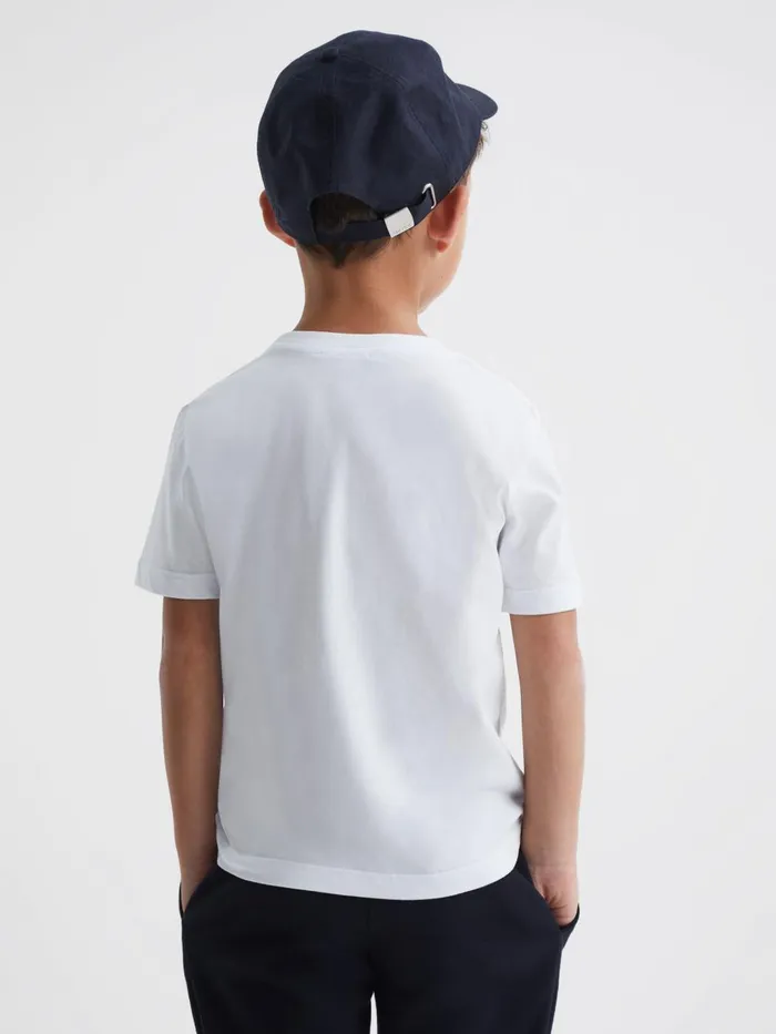 Children Reiss TShirts Jude Cotton Crew Neck TShirt White