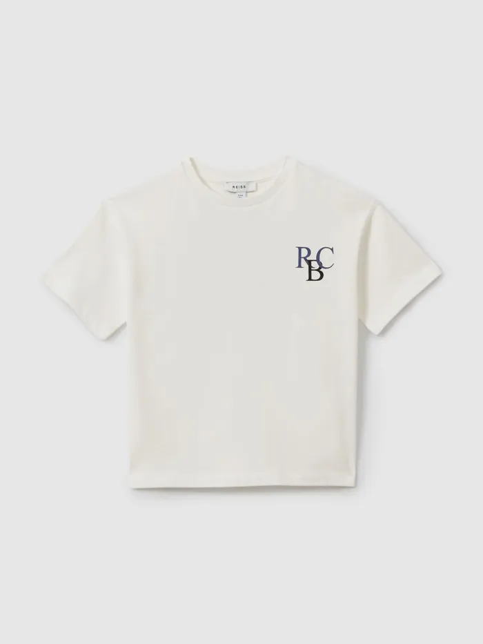 Children Reiss TShirts Sennen Oversized Cotton Motif Shirt Ecrublue