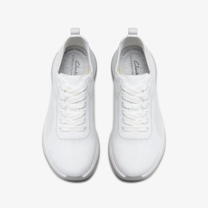 Circuit Tie White Knit Women Clarks Sneakers