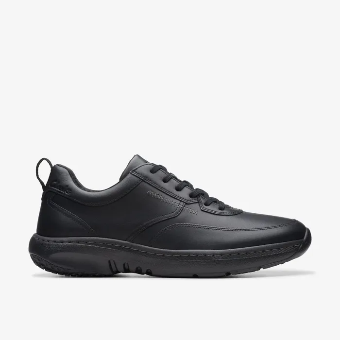 Clarks Pro Lace Black Leather Men Clarks Sneakers