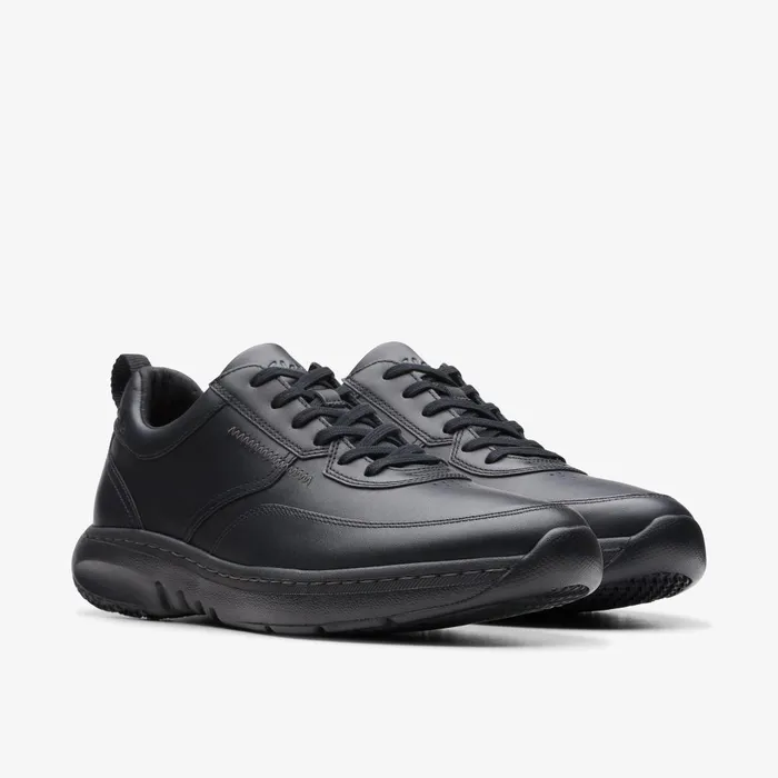 Clarks Pro Lace Black Leather Men Clarks Sneakers