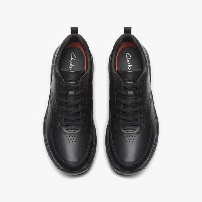 Clarks Pro Lace Black Leather Men Clarks Sneakers