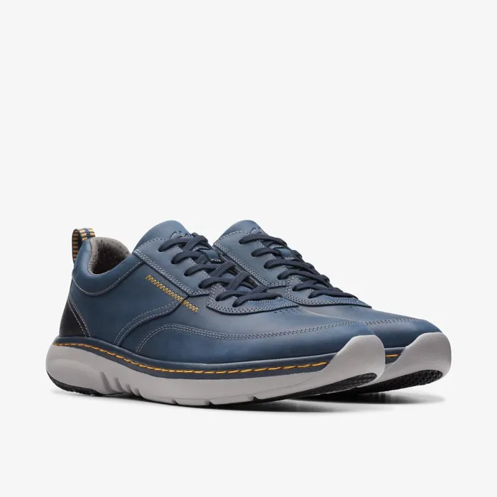 Clarks Pro Lace Navy Leather Men Clarks Sneakers
