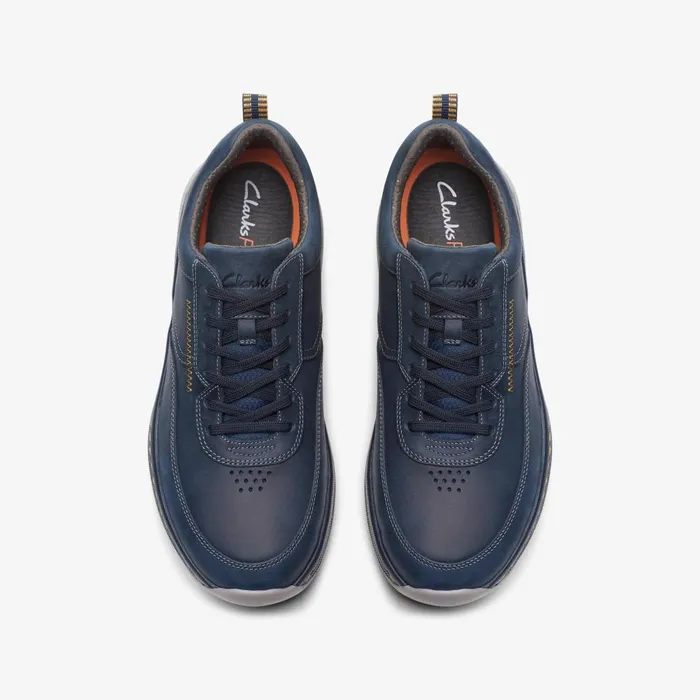 Clarks Pro Lace Navy Leather Men Clarks Sneakers