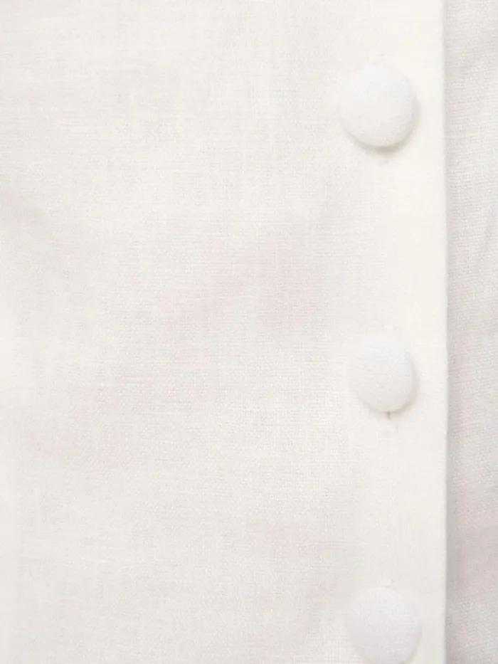 Clothing The Reformation Amela Linen Top White