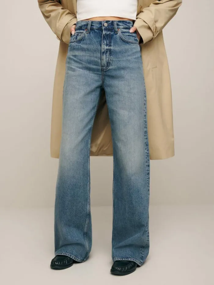 Clothing The Reformation Cary High Rise Slouchy Wide Leg Jeans Galway