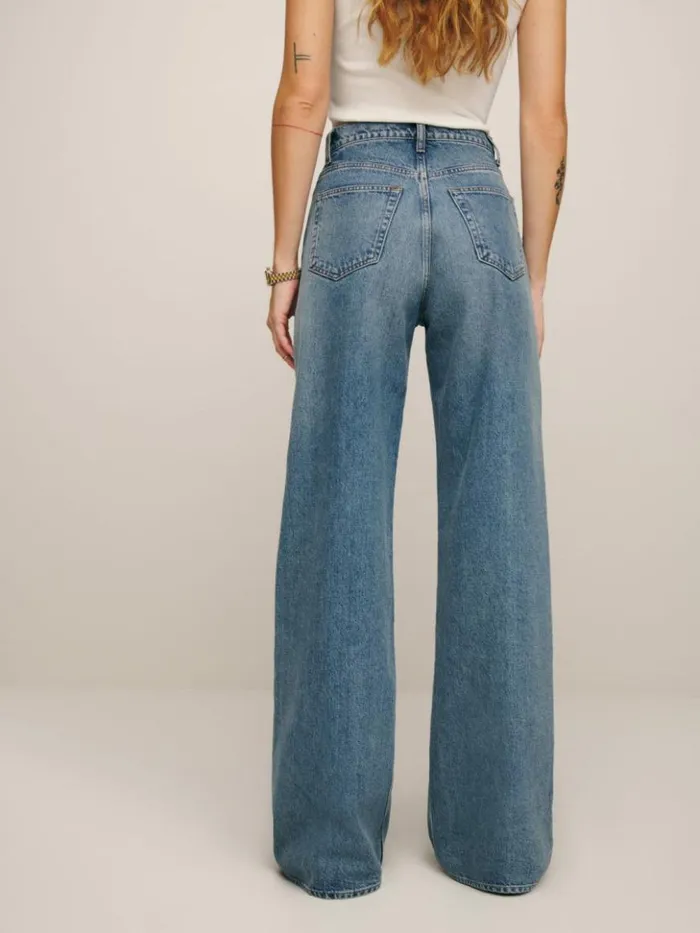 Clothing The Reformation Cary High Rise Slouchy Wide Leg Jeans Galway