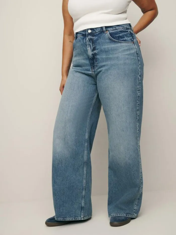 Clothing The Reformation Cary High Rise Slouchy Wide Leg Jeans Galway