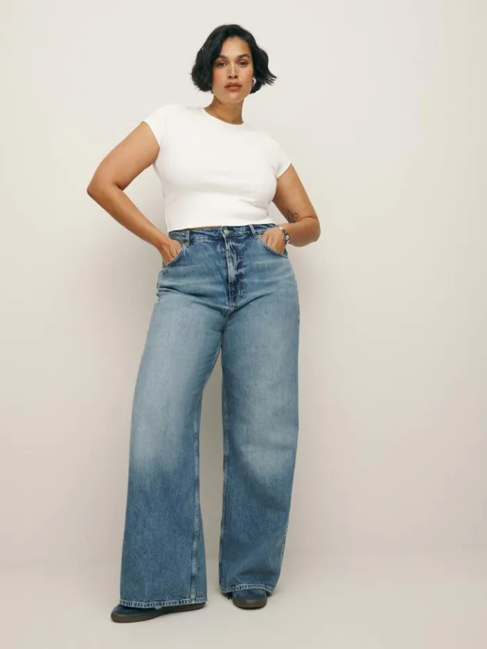 Clothing The Reformation Cary High Rise Slouchy Wide Leg Jeans Galway