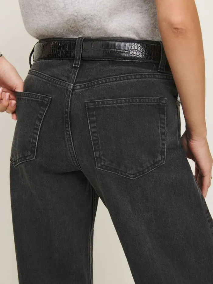 Clothing The Reformation Cary Low Rise Slouchy Wide Leg Jeans Summit