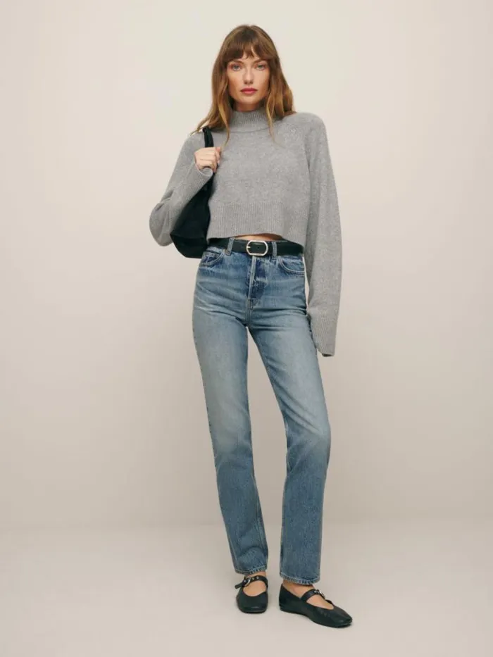Clothing The Reformation Cynthia High Rise Straight Jeans Galway