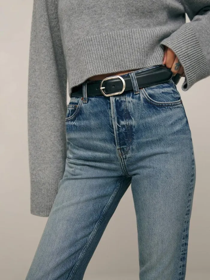 Clothing The Reformation Cynthia High Rise Straight Jeans Galway