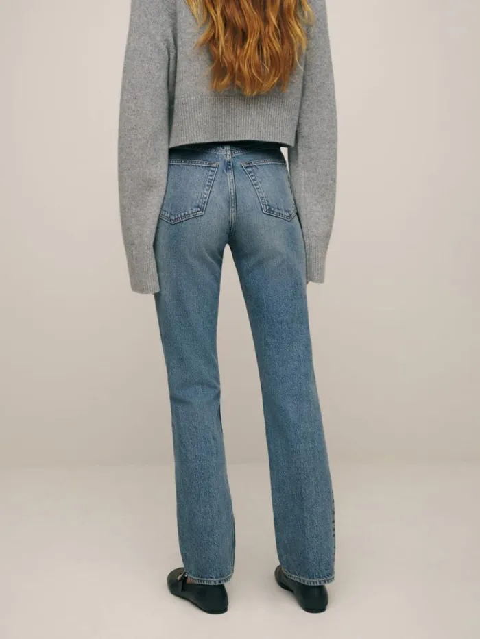 Clothing The Reformation Cynthia High Rise Straight Jeans Galway