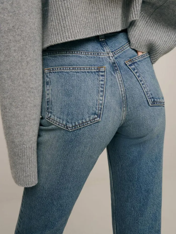 Clothing The Reformation Cynthia High Rise Straight Jeans Galway