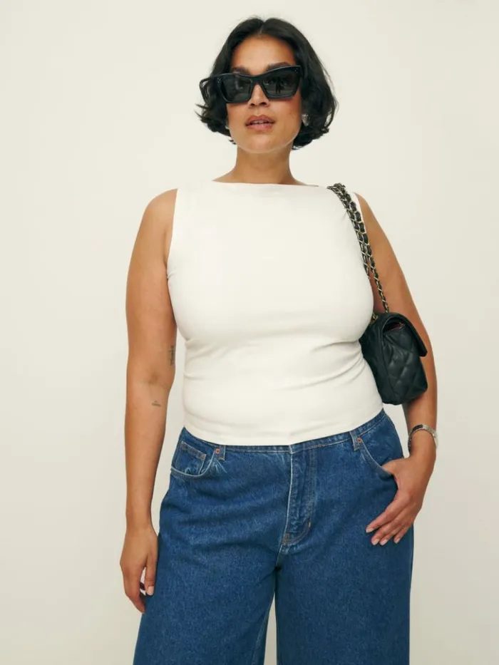 Clothing The Reformation Dusk Knit Top Es Fior Di Latte