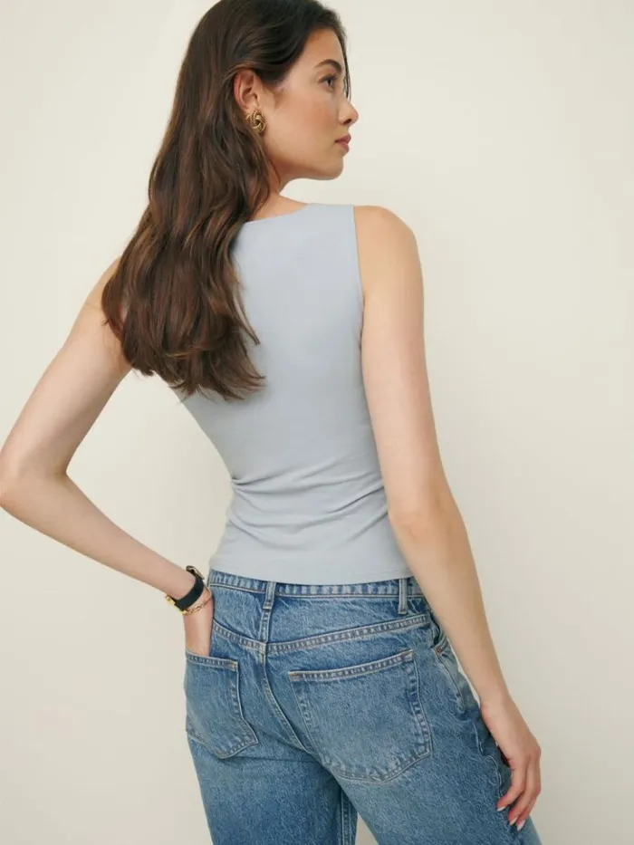 Clothing The Reformation Dusk Knit Top Horizon
