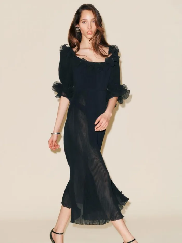 Clothing The Reformation Fann Dress Black