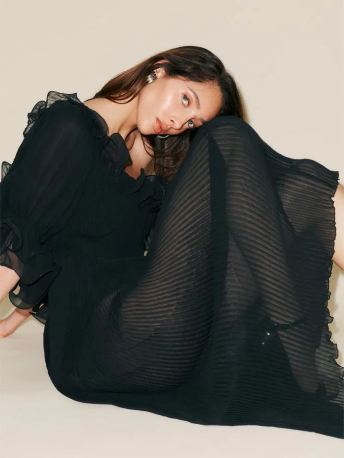 Clothing The Reformation Fann Dress Black