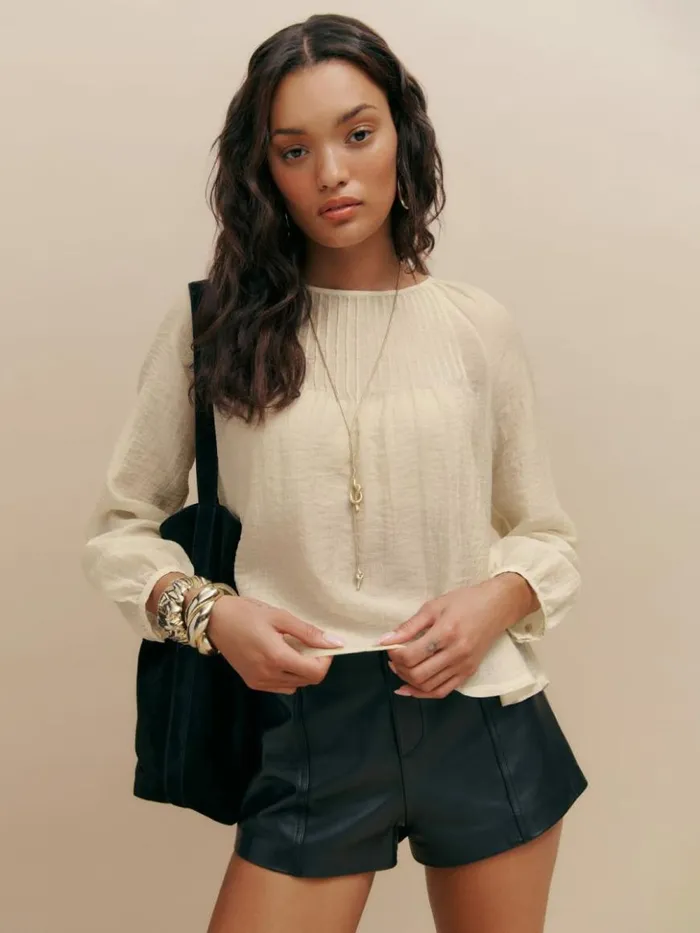 Clothing The Reformation Finn Top Cream