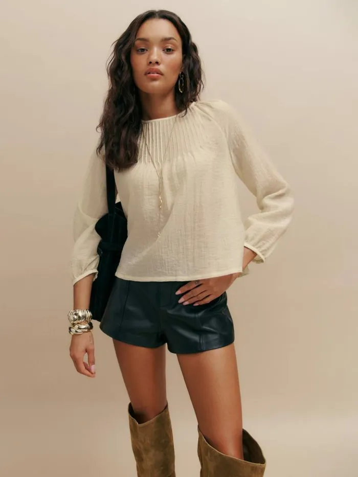 Clothing The Reformation Finn Top Cream