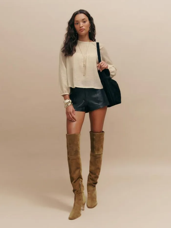 Clothing The Reformation Finn Top Cream