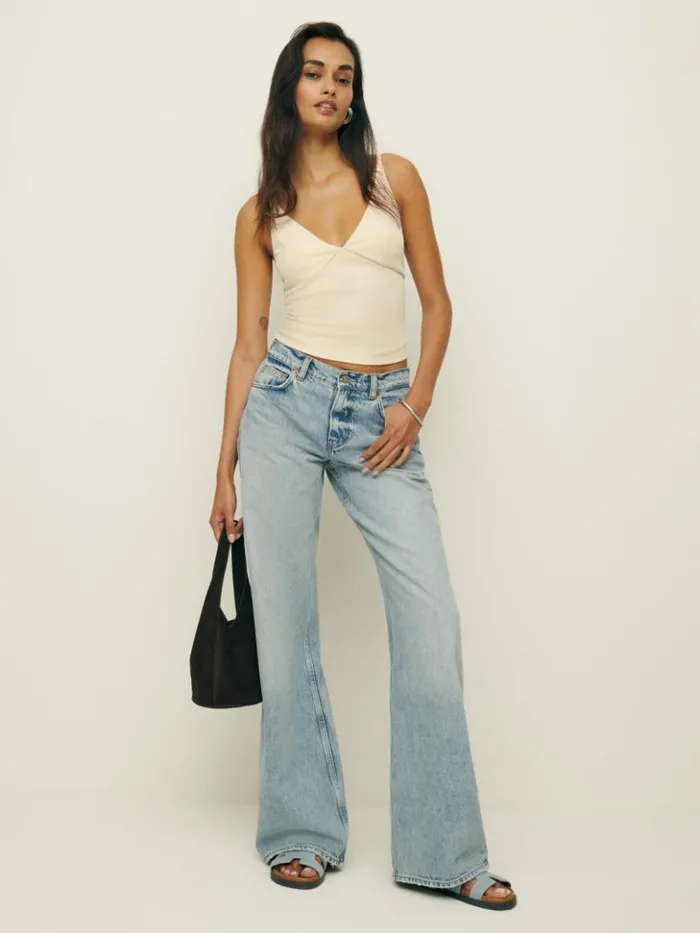 Clothing The Reformation Isabel Knit Top Sugar