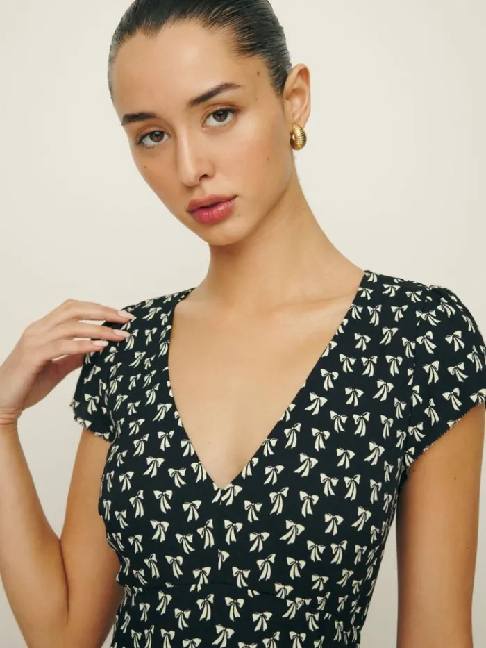 Clothing The Reformation Iva Dress Bowtie