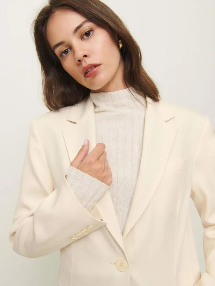 Clothing The Reformation James Relaxed Blazer Horchata