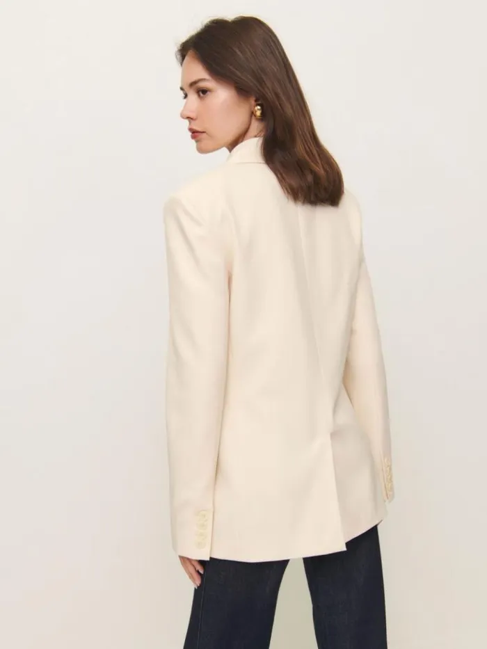 Clothing The Reformation James Relaxed Blazer Horchata