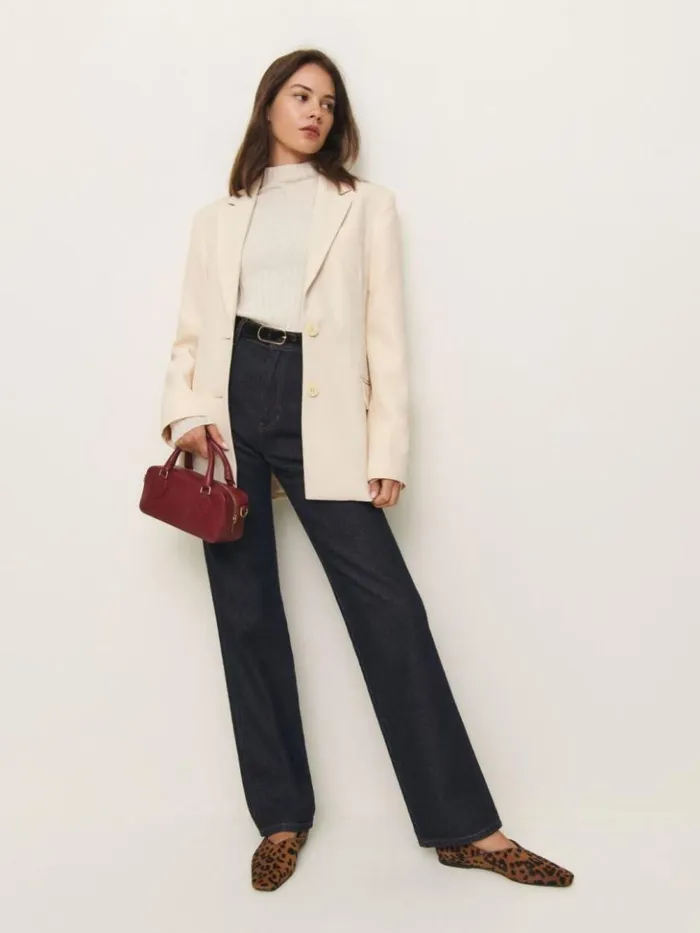 Clothing The Reformation James Relaxed Blazer Horchata