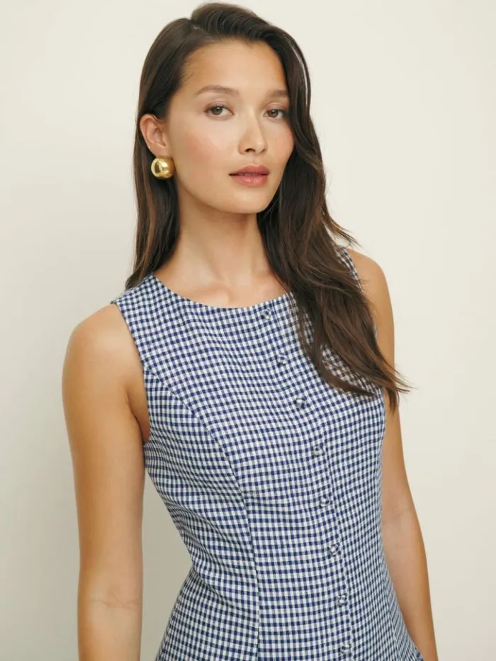 Clothing The Reformation Keoni Linen Dress Challah Check