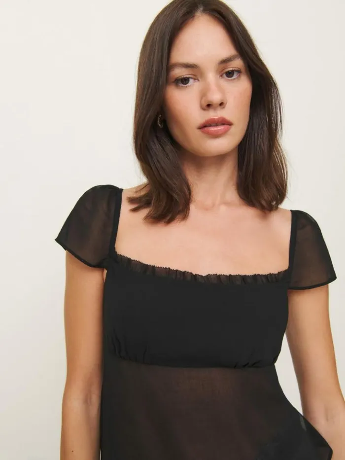 Clothing The Reformation Lucelia Top Black