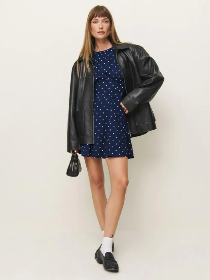 Clothing The Reformation Lula Dress Danube Dot