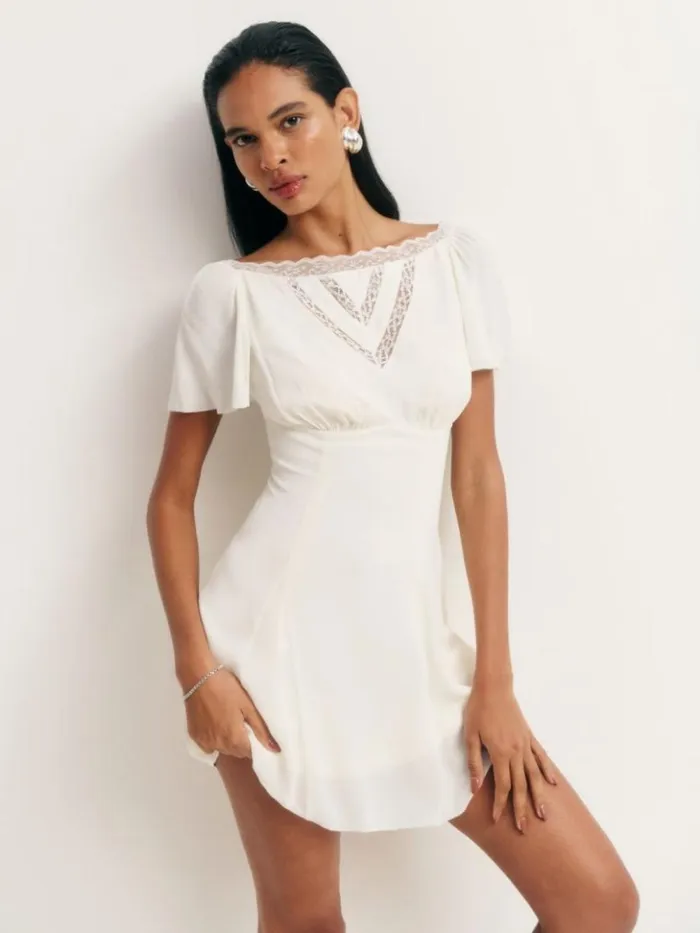 Clothing The Reformation Malena Dress White