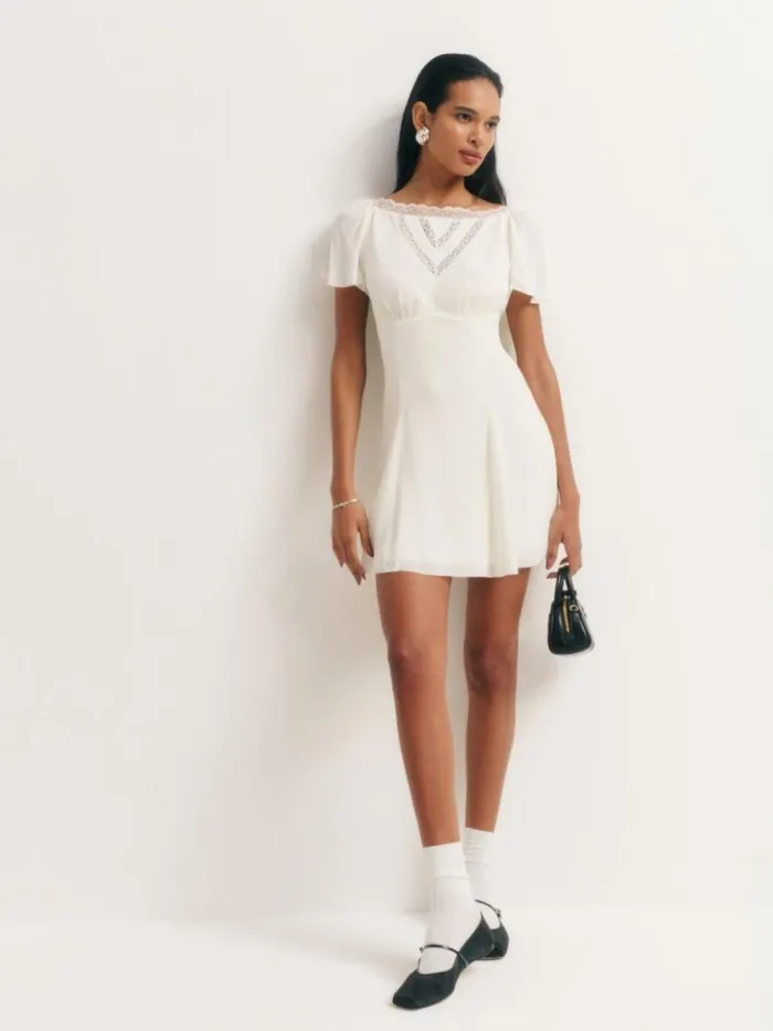 Clothing The Reformation Malena Dress White