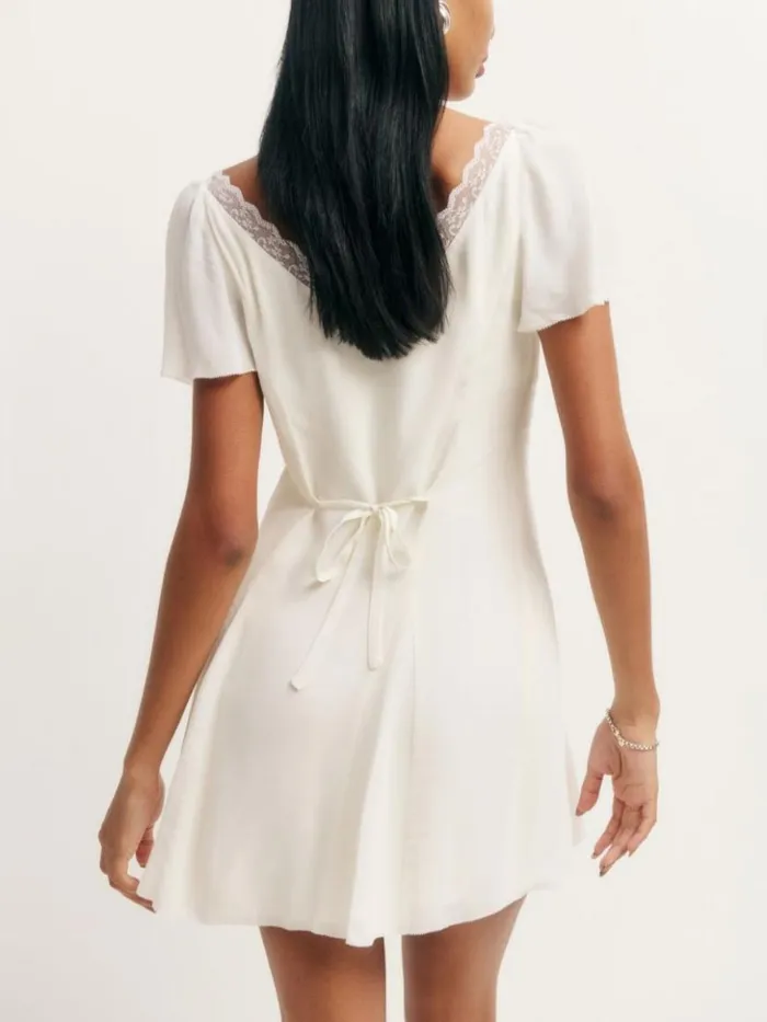Clothing The Reformation Malena Dress White