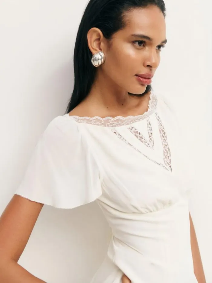 Clothing The Reformation Malena Dress White