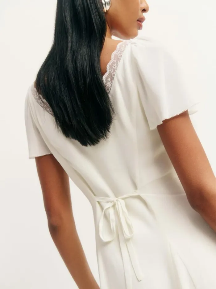 Clothing The Reformation Malena Dress White