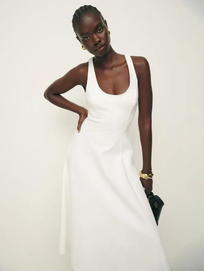 Clothing The Reformation Mikol Knit Dress White