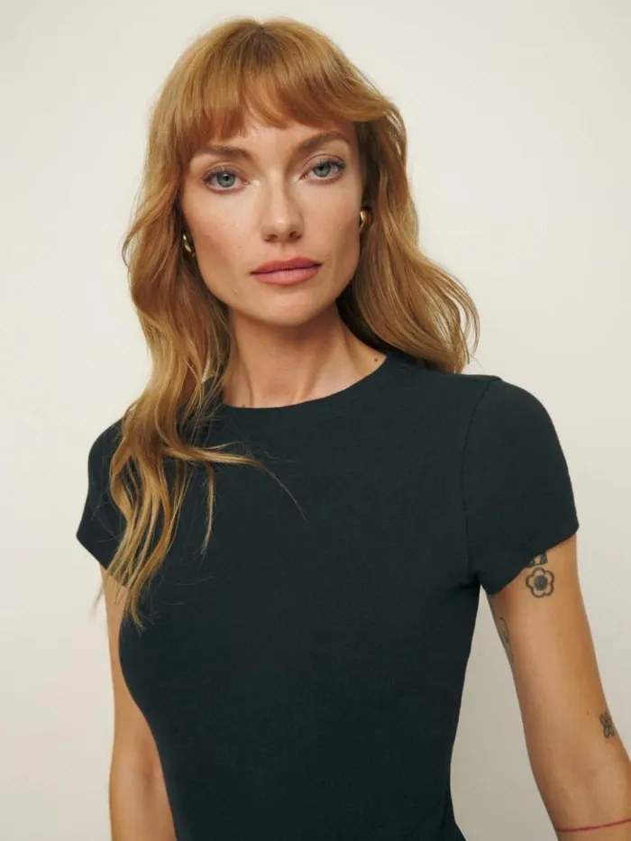 Clothing The Reformation Nadia Knit Dress Black