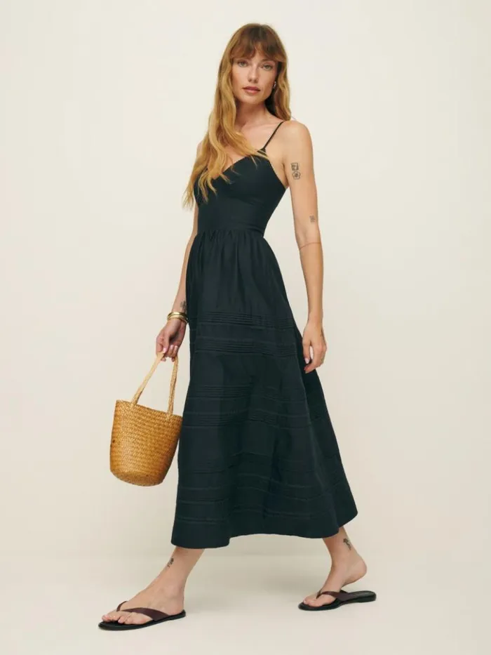 Clothing The Reformation Naella Dress Black