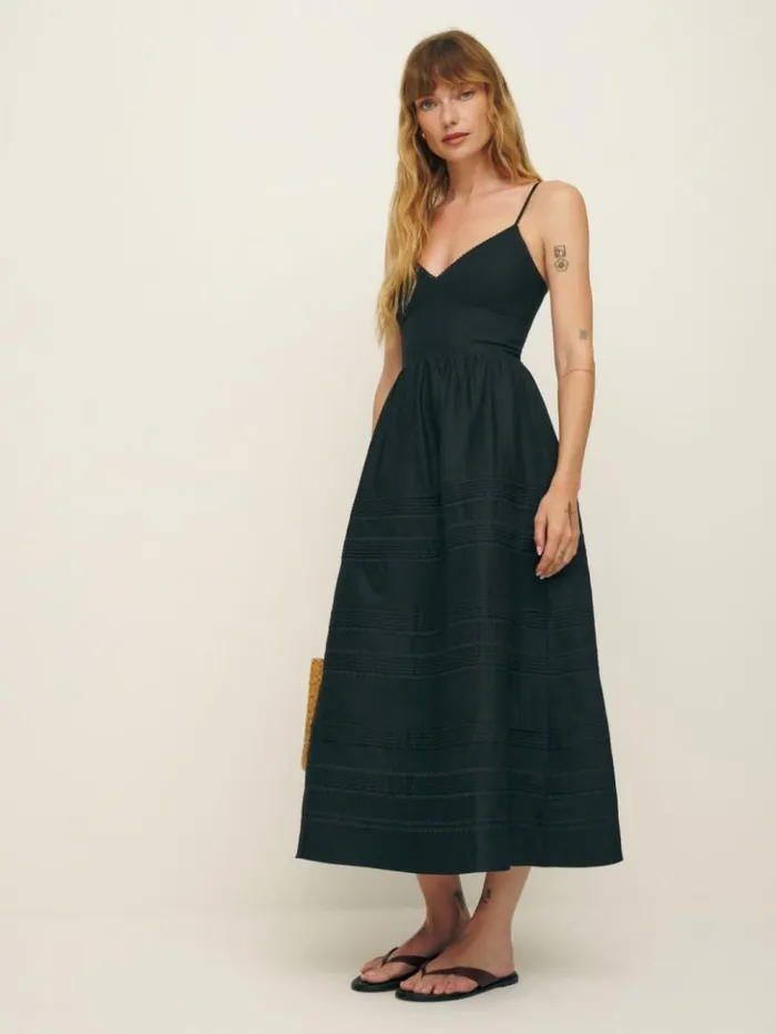Clothing The Reformation Naella Dress Black
