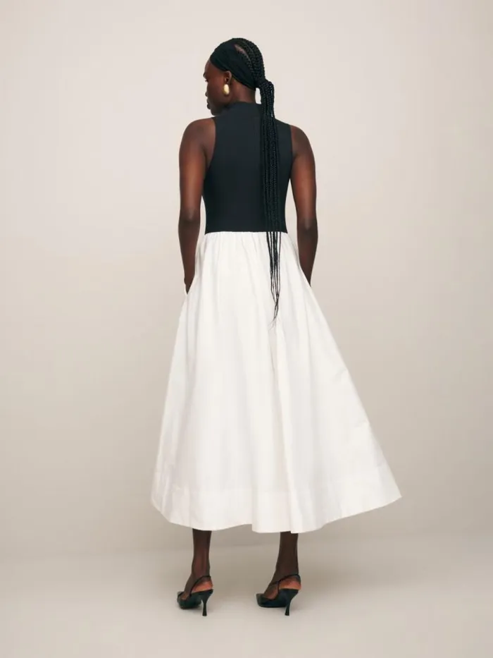 Clothing The Reformation Petites Sai Dress Black And White