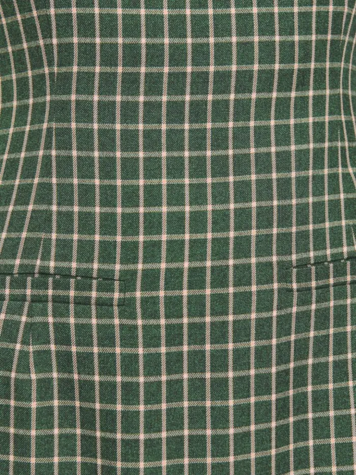 Clothing The Reformation Phillipa Dress Green Check