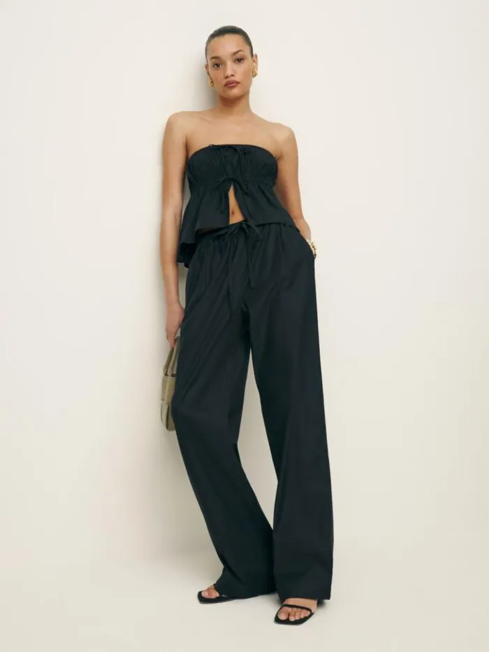 Clothing The Reformation Rowen Top Black