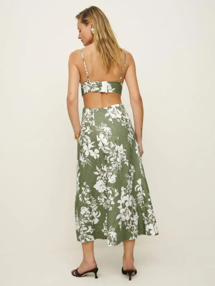 Clothing The Reformation Samara Linen Dress Willow