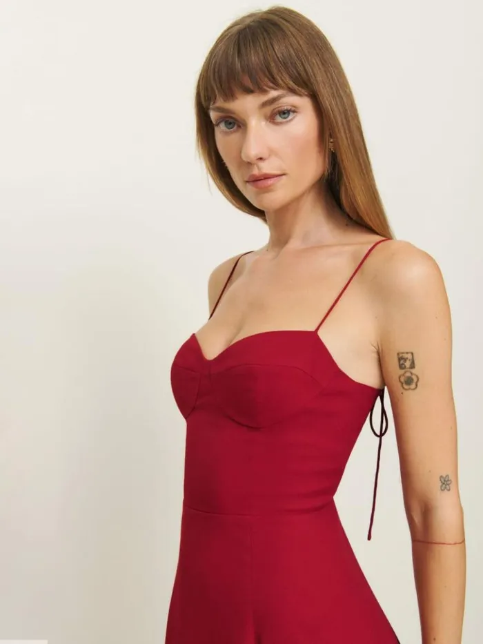 Clothing The Reformation Saskia Dress Sangre